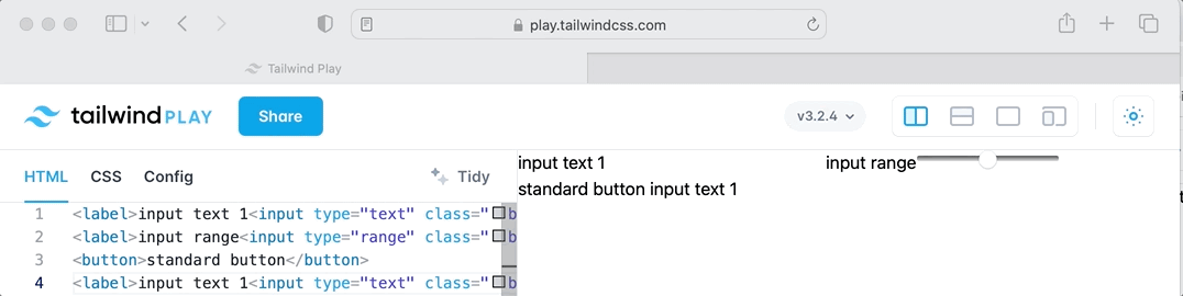Tailsindcss and Safari 16 does not display the most basic keyboard focus as expected.